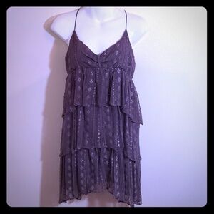 NWT Geren Ford Size 4 Mauve Purple Shade Layered Lace Dress